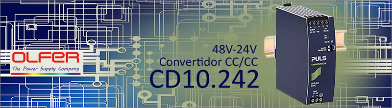 Nuevo convertidor CC/CC de 48V a 24V: CD10.242 de Electrónica OLFER.