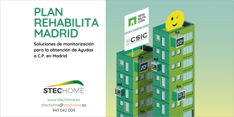 La monitorización energética de Stechome cumple los procesos establecidos por el Programa Rehabilita Madrid