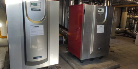 Calderas ADI CD 750 de Adisa Heating en un edificio de la Universidad Europea de Madrid