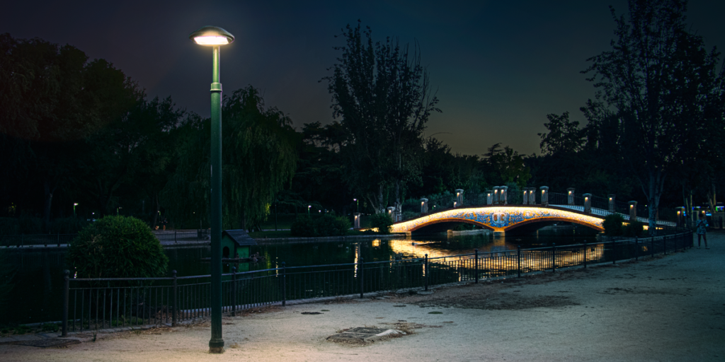Iluminación del parque de La Alameda de Talavera de La Reina
