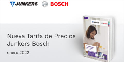 Junkers Bosch presenta la nueva tarifa de precios que entrará en vigor el 1 de marzo