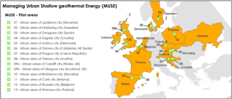 Mapa paneuropeo proyecto MUSE.