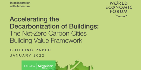 Schneider Electric apoya el marco de trabajo del Foro Económico Mundial para descarbonizar edificios