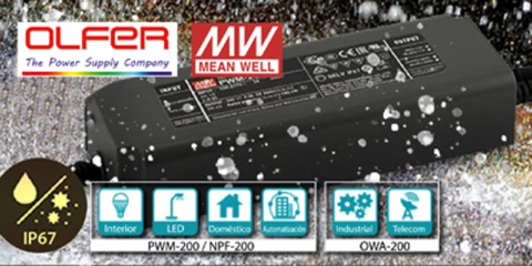 Electrónica OLFER presenta las fuentes de alimentación IP67 con Clase II a prueba de agua y polvo