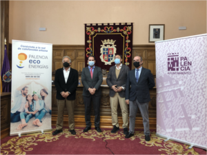Firma convenio ayuntamiento de Palencia para la mejora de la eficiencia energética.
