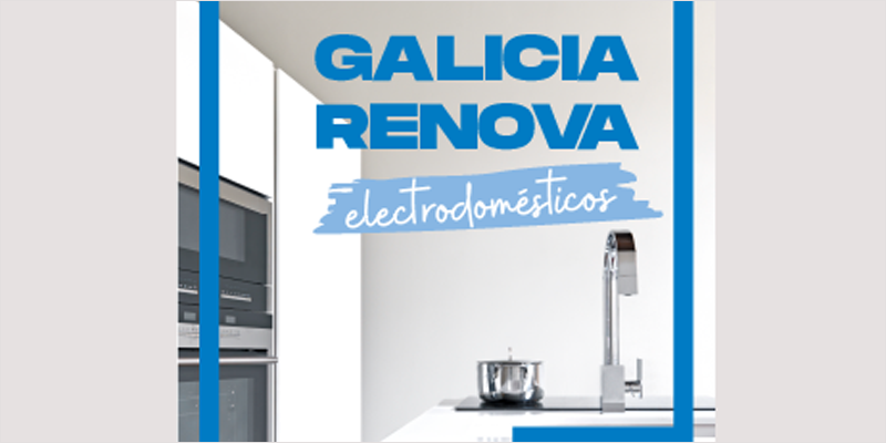 Portada publicidad ayudas Galicia Renova. Electrodomésticos.
