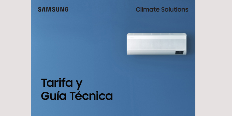 Portada nueva tarifa de precios 2022 Samsung Climate Solutions.