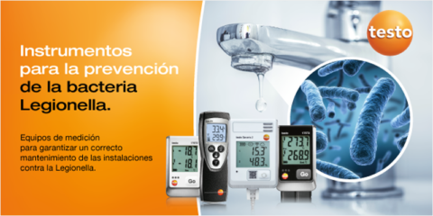 Selección de instrumentos Testo en la campaña dirigida a profesionales para prevenir la legionella