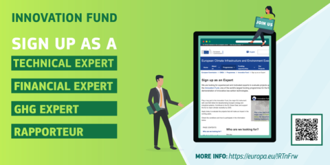 Convocatoria de expertos evaluadores para el Fondo de Innovación de la Comisión Europea