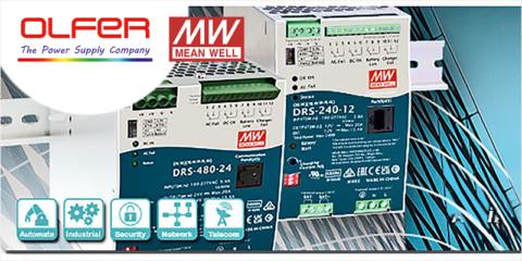 Se presentan las fuentes de alimentación DIN DRS-240/480 distribuidas por Electrónica OLFER