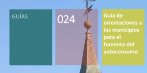Portada Guía de orientaciones a los municipios para el fomento del autoconsumo.