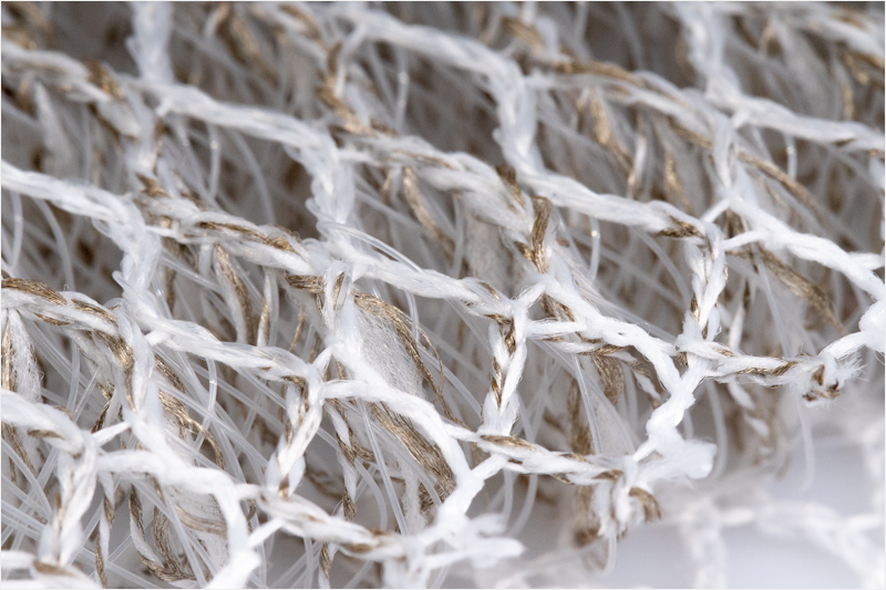imagen de la malla de tejido textil y poliamida plateados (no nano-plata) de la tecnología Silvertex.