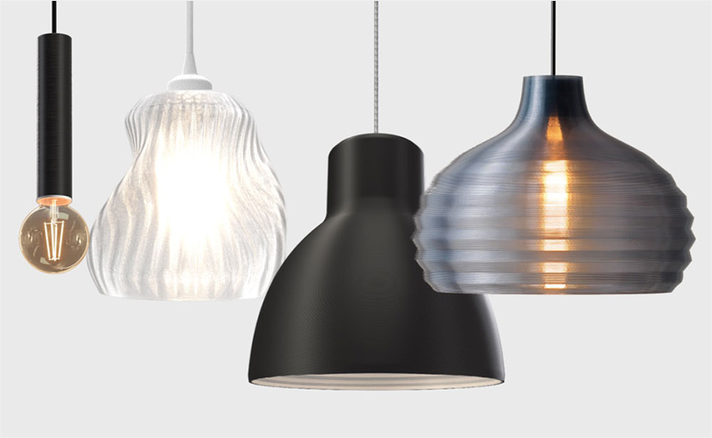 Diferentes modelos de lámparas 3D Signify y Philips.