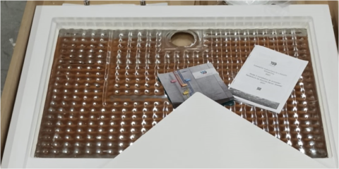 El plato de ducha con recuperador de energía Cerian Shower incorpora la tecnología de Stechome