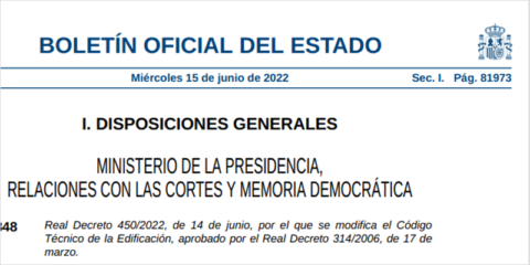 Modificación del CTE para promover la instalación de fuentes renovables y recarga de VE en edificios