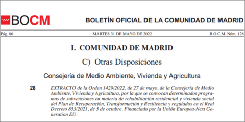 Ayudas de 58 millones de euros para la rehabilitación de viviendas en la Comunidad de Madrid