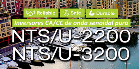 Nueva serie de inversores CA/CC de onda senoidal pura NTS/NTU distribuida por Electrónica OLFER