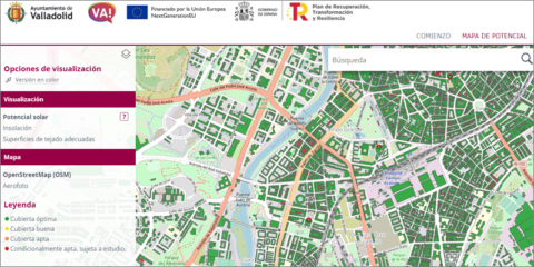 Valladolid lanza una herramienta para promover la instalación de energía fotovoltaica en los edificios
