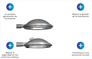 Imagen de los dos modelos de luminarias de Citea de Schréder.