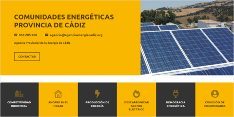 Nueva web para fomentar la implantación de comunidades energéticas en Cádiz