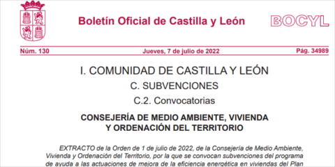 Se abren dos líneas de ayudas para mejorar la eficiencia energética de viviendas en Castilla y León