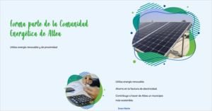 Web de la comunidad energética de Altea.