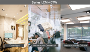 Tres espacios diferentes con distintas necesidades de iluminación.