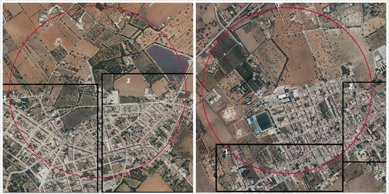 Mapa de zonas de las instalaciones de autoconsumo compartido en Baleares.