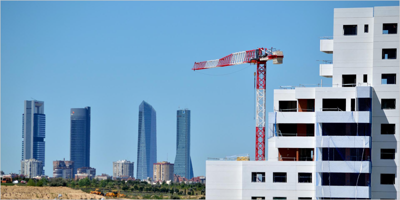 edificio en construcción en Madrid