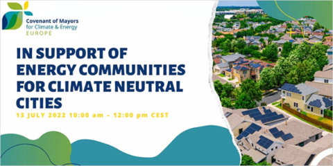 Seminario online para el desarrollo de comunidades energéticas europeas