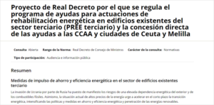 Extracto consulta pública Miteco.