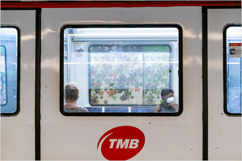 Imagen de un vagón de la TMB.