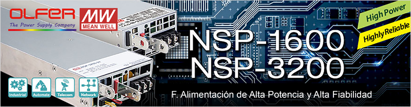 Fuentes de alimentación series NSP Electrónica OLFER.