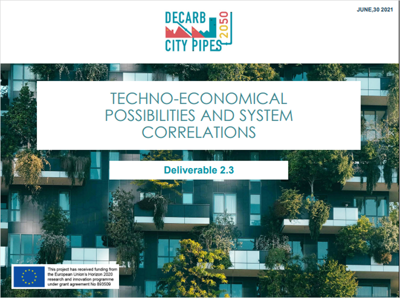 Portada informe proyecto Decarb City Pipes 2050.