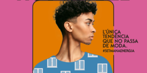 Cartel anunciando la oficina local de transición energética de Sitges.