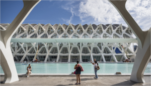 Fachada del Museo de las Ciencias de Valencia.
