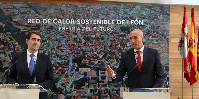Acto de presentación de la Red de Calor Sostenible de León.