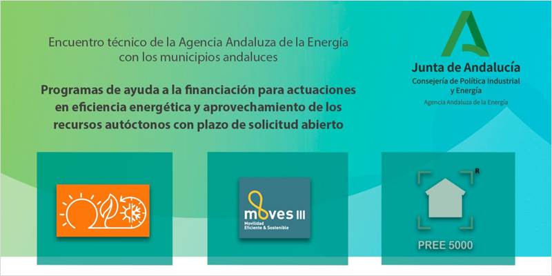 Infografía sobre el encuentro técnico de la Agencia Andaluza de la Energía con los municipios andaluces.