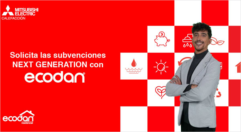 Anuncio para solicitar las subvenciones next generation con Ecodan.