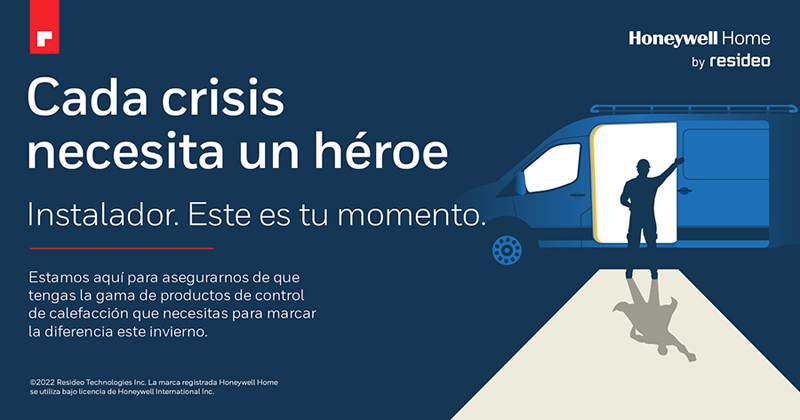 Infografía campaña Resideo cada crisis necesita un héroe.