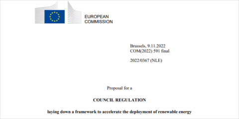 La CE propone un nuevo reglamento temporal para acelerar el despliegue de energías renovables