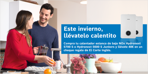 Junkers Bosch lanza una campaña de ACS para sus calentadores estancos Hydronext