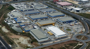 Plano aéreo área logística de Málaga.