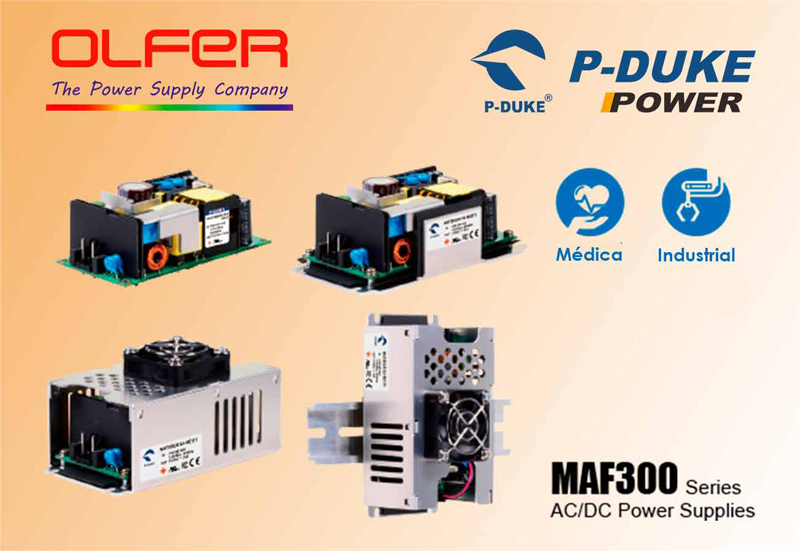 Diferentes modelos de fuente de alimentación MAF300.