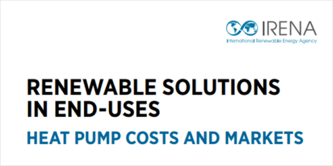 Irena presenta un informe sobre las tecnologías de bombas de calor y sus aplicaciones