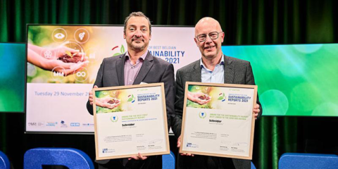 Schréder recibe dos galardones en los Premios a los Mejores Informes de Sostenibilidad de Bélgica