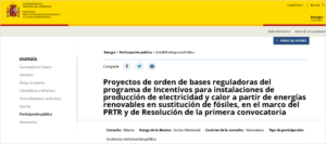 Extracto convocatoria ayudas Miteco.