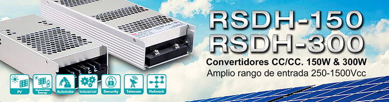 Convertidores CC/CC RSDH 150 y RSDH 300.