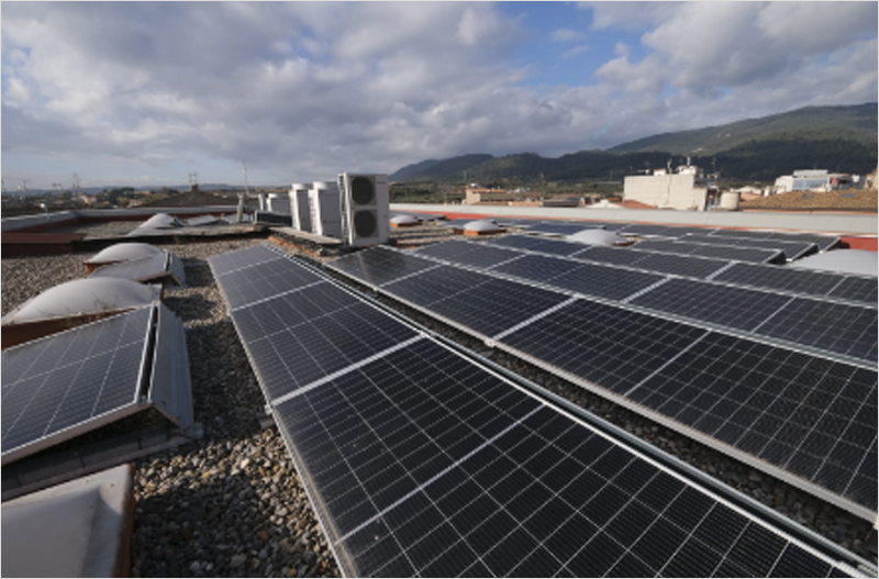 Placas solares instaladas.