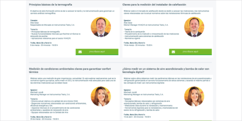 Cuatro nuevos webinars de Testo sobre termografía, calefacción, confort térmico y refrigeración